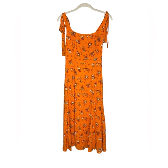 REFORMATION Twilight Midi Dress NWT in August Orange Floral Print Feminine 2 - Picture 4 of 8